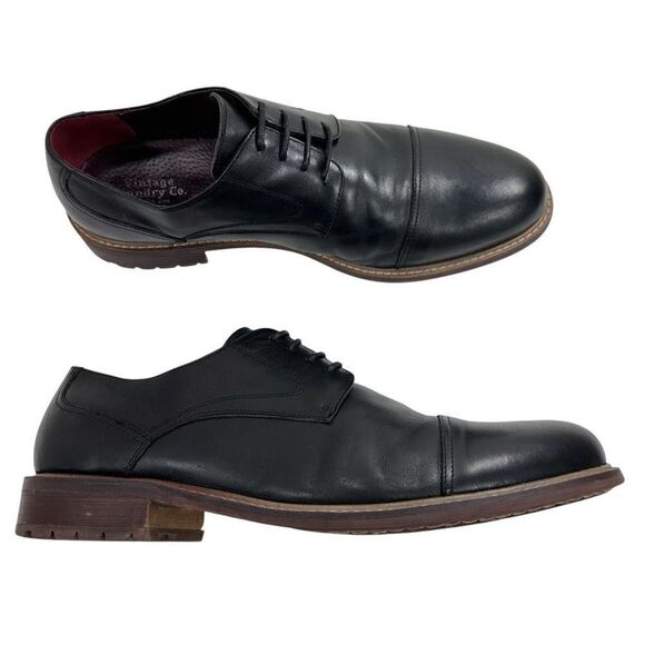 Vintage Foundry Co. Cyrus Black Leather Cap Toe Oxfords Men’s Size 12 main image 5